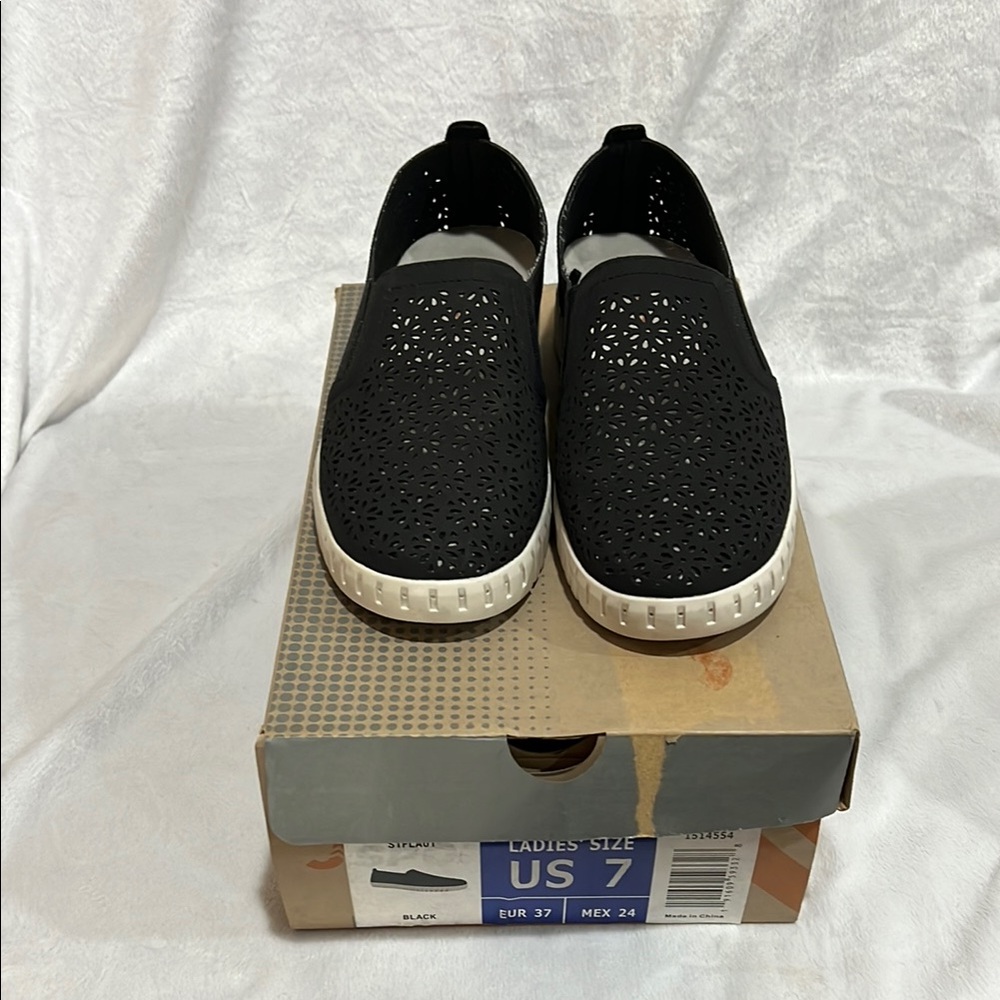 JSport Black Slip-On Sneakers